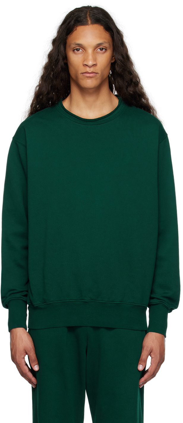 Les Tien Green Roll Neck Sweatshirt In Emerald