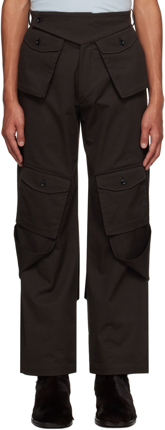 Strongthe Black Extended Trim Cargo Trousers