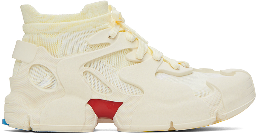 Camperlab Panelled Chunky Sneakers In White Natural