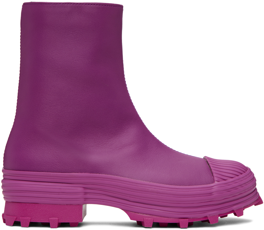 CAMPERLAB: Purple Traktori Boots | SSENSE Canada