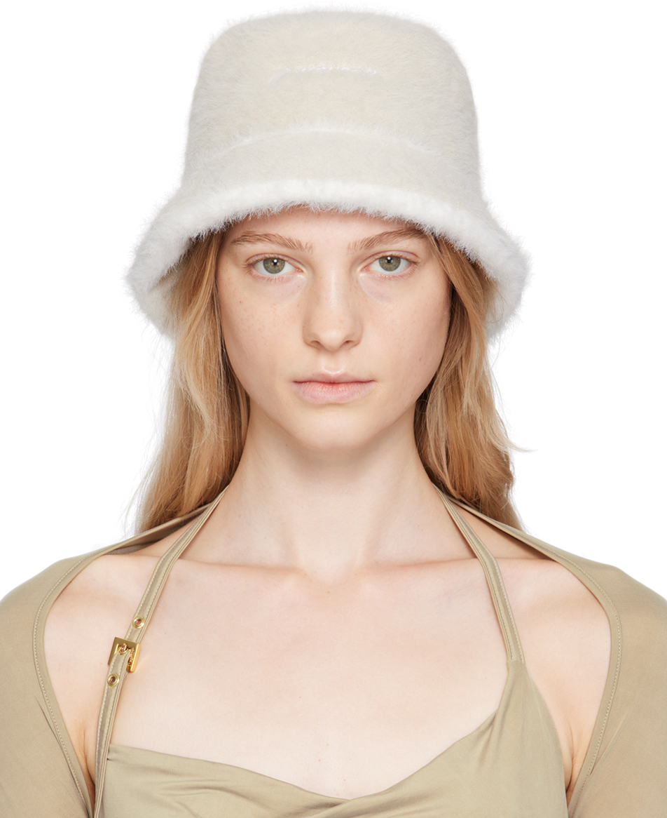 Jacquemus Off-white Le Papier 'le Bob Neve' Bucket Hat In 110 Off-white ...