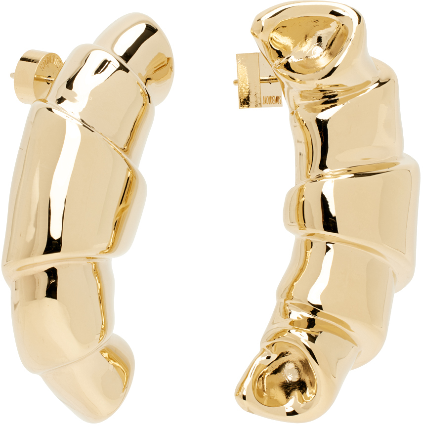 Jacquemus Les Boucles Sol gold-plated earrings | Smart Closet