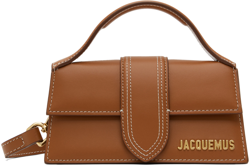 Jacquemus - Authenticated Le Bambino Handbag - Patent Leather Brown Plain For Woman, Very Good condition