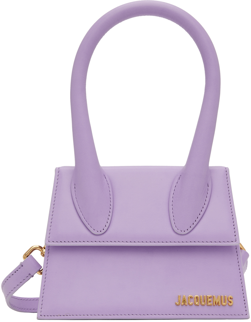 JACQUEMUS: Purple Le Papier 'Le Chiquito Moyen' Bag | SSENSE