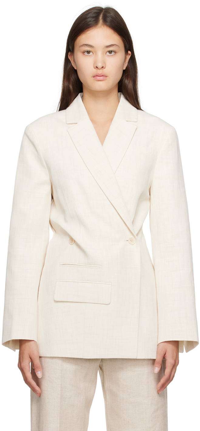 Veste-spencer Vintage MONTANA Paris 1982 - Taille 38, Blanc Cassé - Occasion Très Bon état