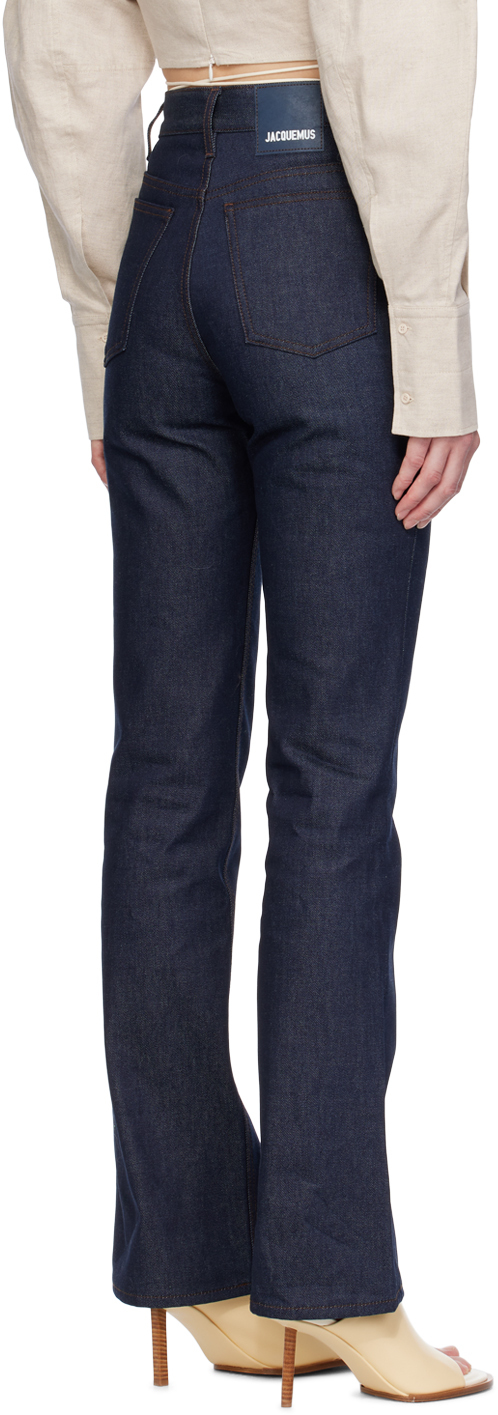 Jacquemus Navy Le Chouchou 'le De Nîmes' Jeans In 38b Navy/brown