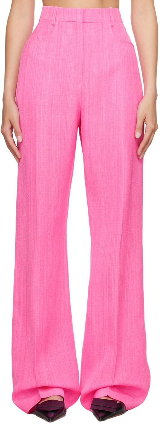 Shop Jacquemus Pink Le Chouchou 'le Pantalon Sauge' Trousers In 430 Pink