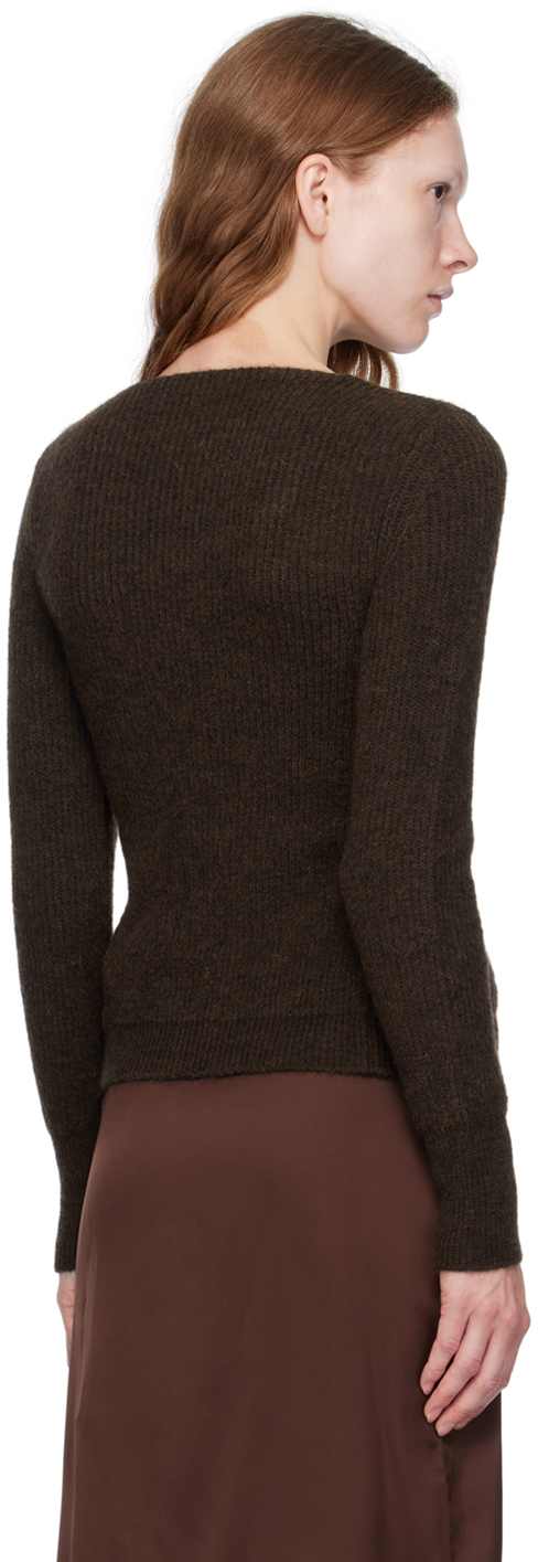 Jacquemus Brown Le Chouchou 'la Maille Pau' Cardigan In 881 Dark Brown 1