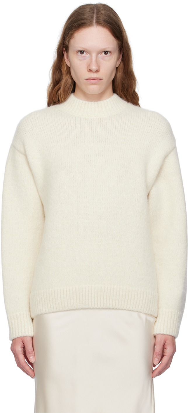 Shop Jacquemus Off-white Le Chouchou 'la Maille Pavane' Sweater In 110 Off/white
