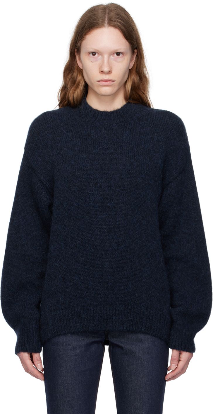 Jacquemus Navy Le Chouchou 'la Maille Pavane' Sweater In Blue