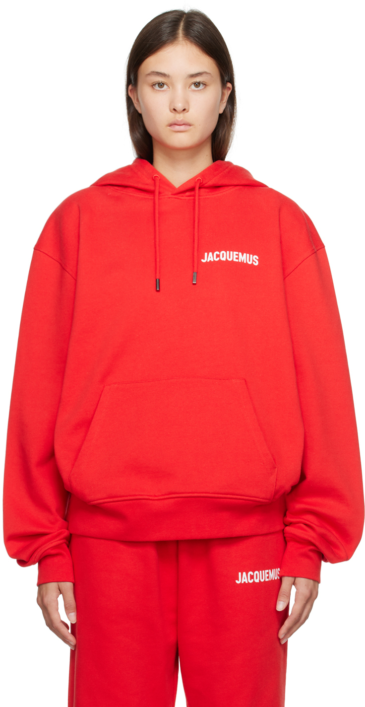 Jacquemus Red Le Papier 'le Sweatshirt ' Hoodie In 470 Red