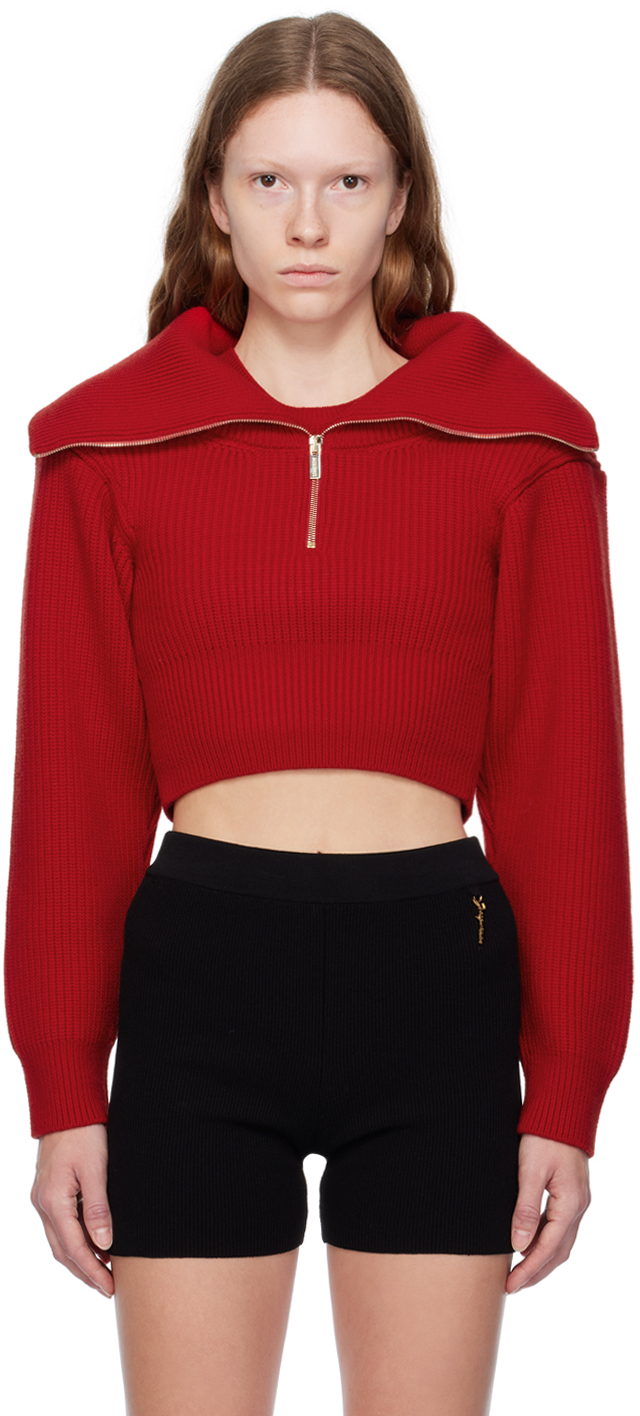 Shop Jacquemus Red Le Chouchou 'la Maille Risoul' Sweater In 470 Red