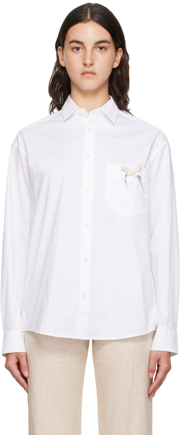 White Le Chouchou 'La Chemise Simon' Shirt by JACQUEMUS on Sale