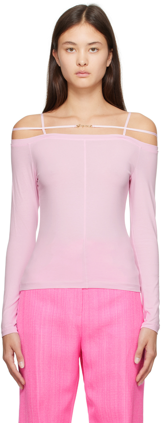 Pink Le Papier 'Le T-Shirt Sierra' Long Sleeve T-Shirt