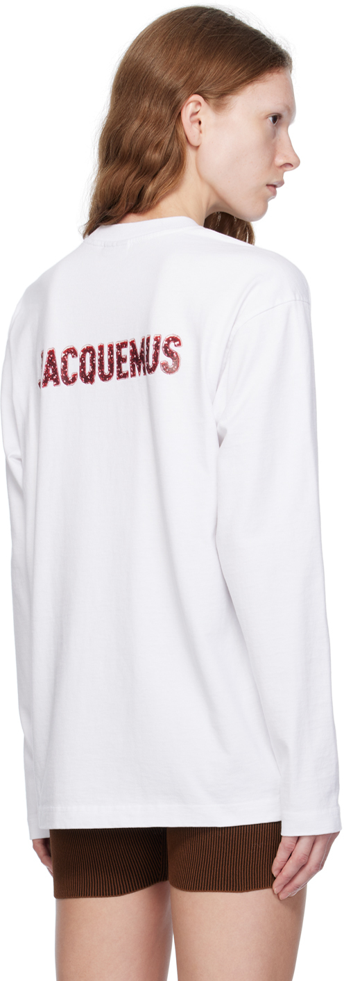 Jacquemus White Le Chouchou 'le T-shirt Pavane Manches Longues' Long Sleeve T-shirt In 1fu Jelly White