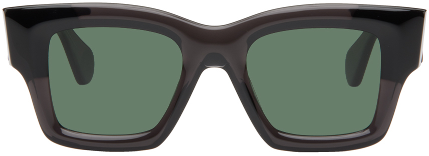 Shop Jacquemus Black Le Papier 'les Lunettes Baci' Sunglasses In 090 Multi-black