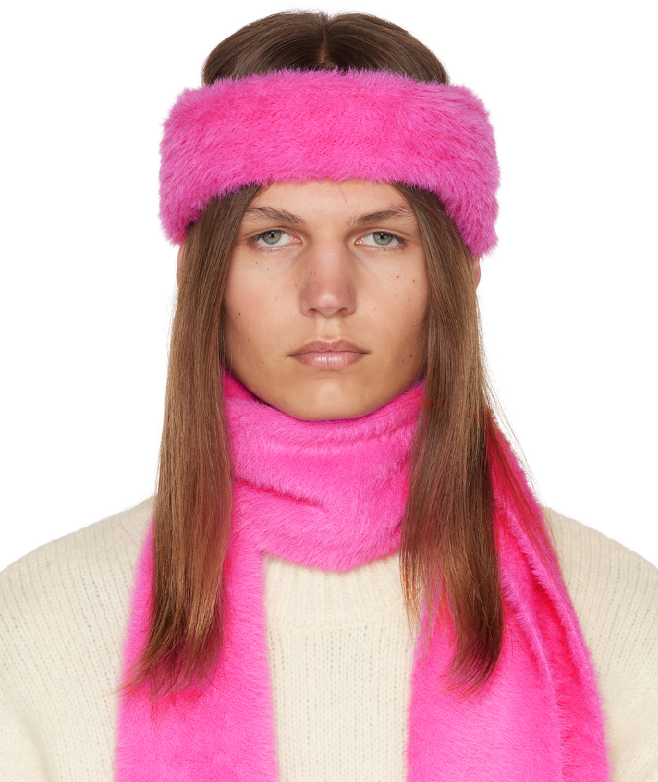 Jacquemus Pink Le Papier 'le Bandeau Neve' Headband In 430 Pink