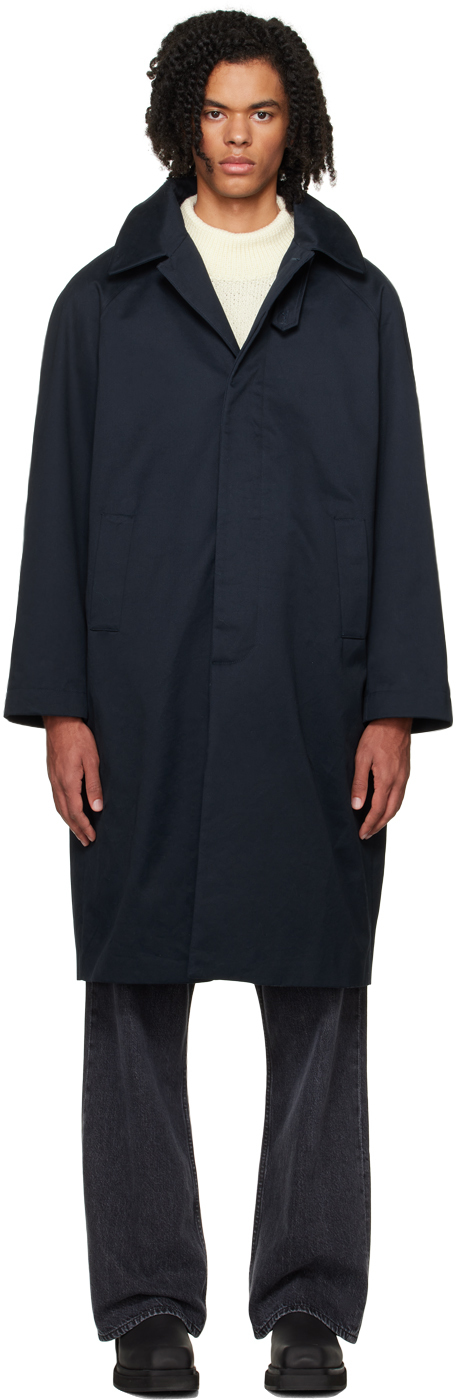 Navy Mackintosh Coat
