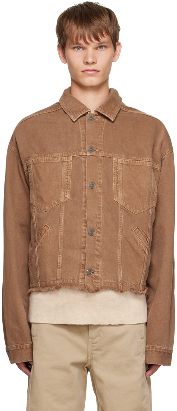 JACQUEMUS TAN LE CHOUCHOU 'LA VESTE DE NÎMES CRIOLLO' DENIM JACKET