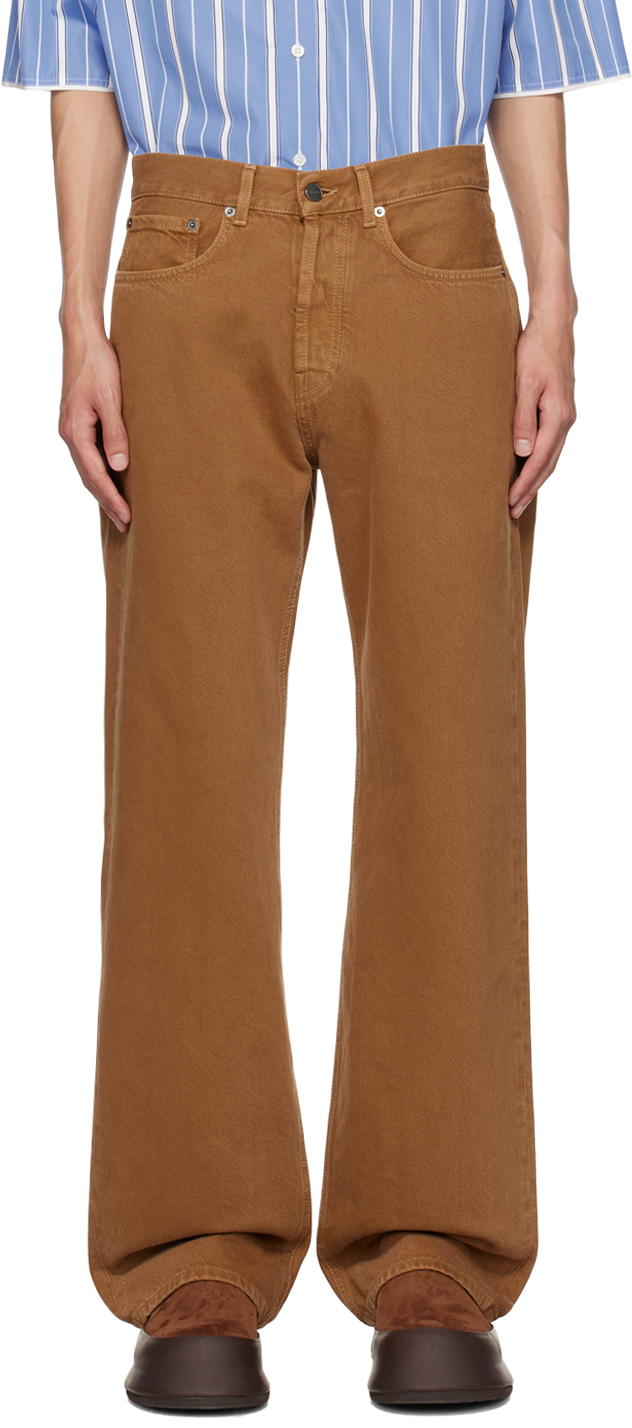 Jacquemus Le De-nimes Fresa Cotton Jeans In Camel,beige