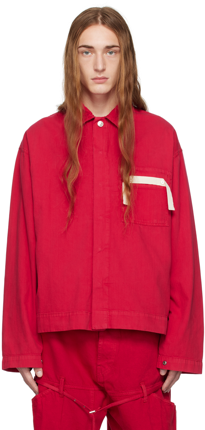 Shop Jacquemus Red Le Chouchou 'la Chemise De Nîmes' Shirt In 470 Red