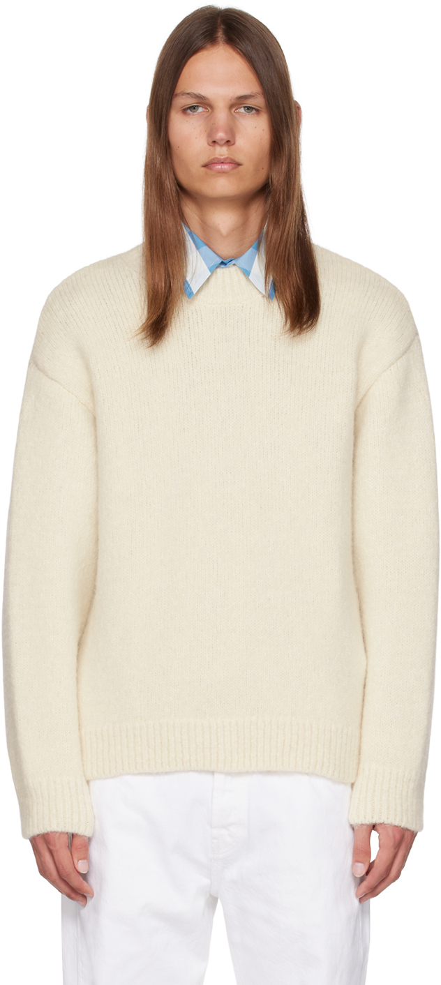 Shop Jacquemus Off-white Le Chouchou 'la Maille Pavane' Sweater In 110 Off-white