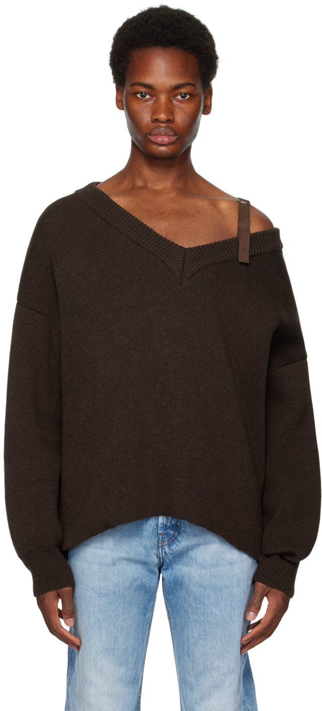 Brown Le Chouchou 'La Maille Sargas' Sweater by Jacquemus on Sale