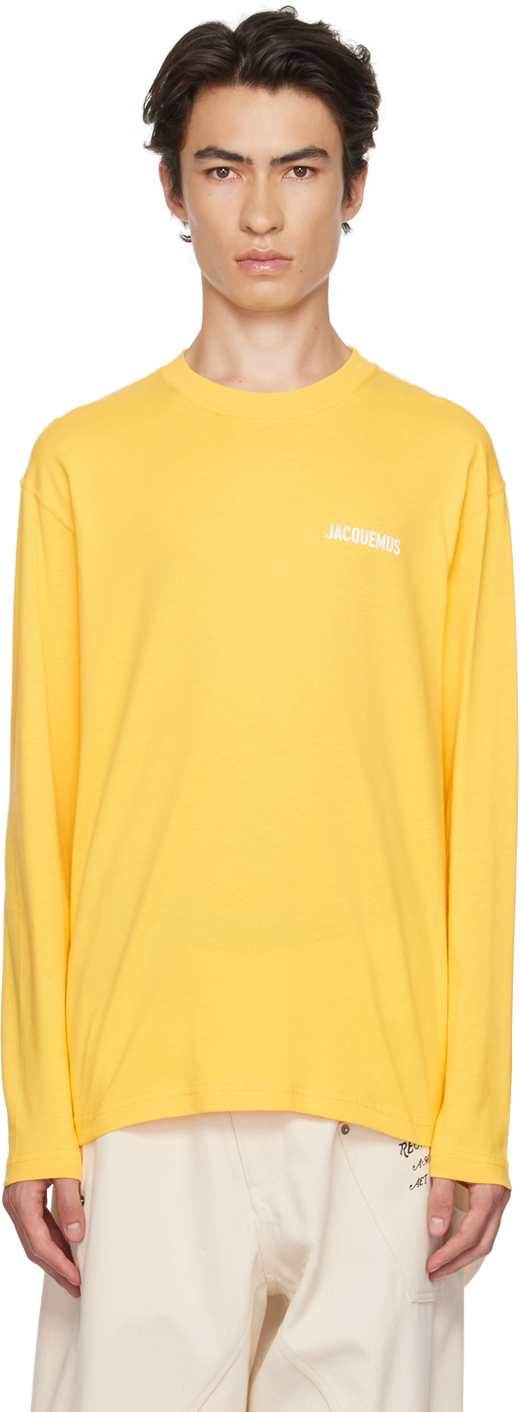 Shop Jacquemus Yellow Le Papier 'le T-shirt Manches Longues' Long Sleeve T-shirt In 250 Yellow