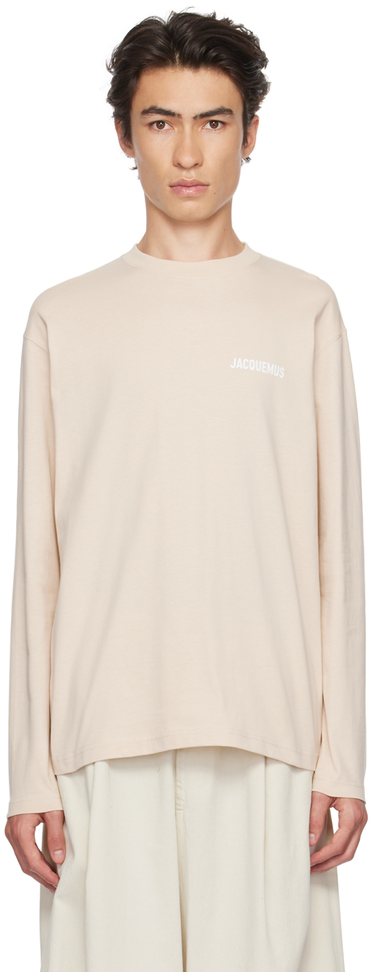 Jacquemus Beige Le Papier 'le T-shirt Manches Longues' Long Sleeve T-shirt In 130 Light Beige
