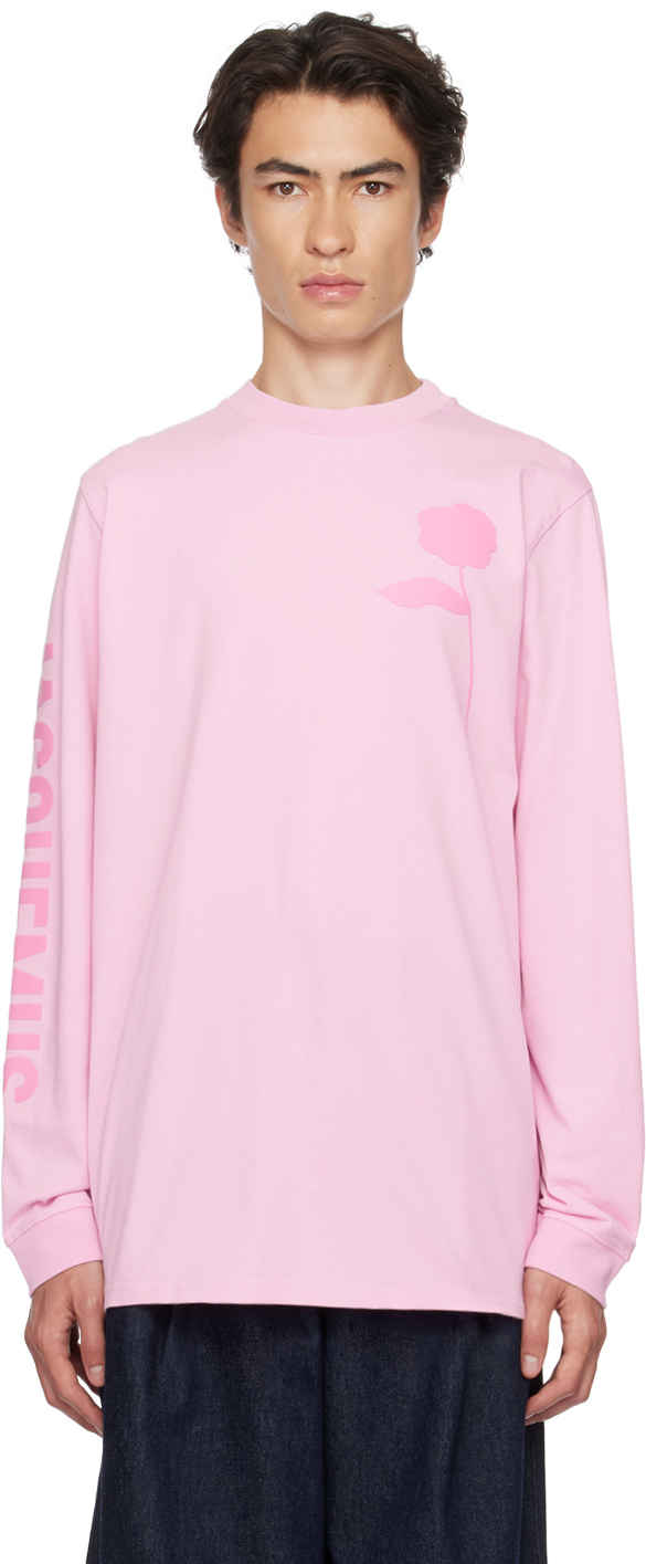 Jacquemus Pink Le Chouchou 'le T-shirt Ciceri' Long Sleeve T-shirt In Pink Solid Rose