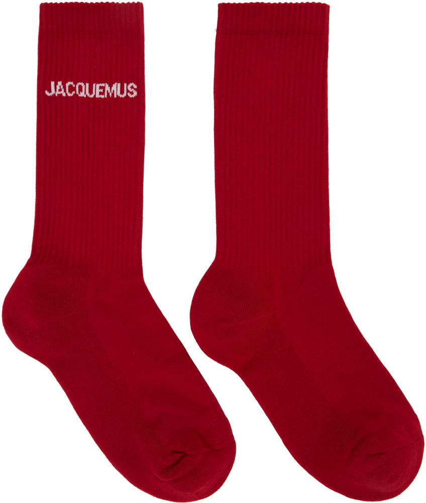 Jacquemus Red Le Raphia 'Les Chaussettes Jacquemus' Socks