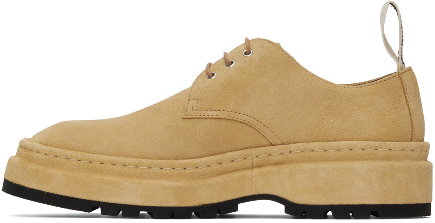 Les Derbies Pavane Suede Derby Shoes in Beige - Jacquemus