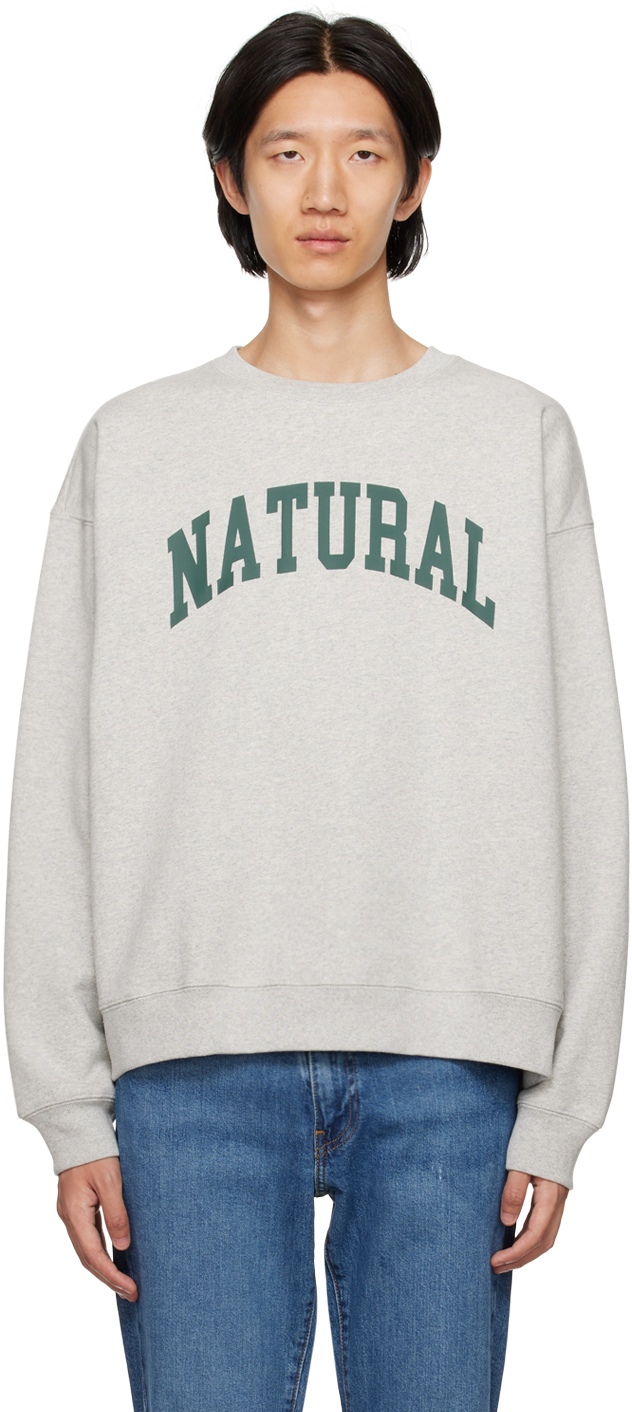 MUSEUM OF PEACE AND QUIET GRAY 'NATURAL' SWEATSHIRT