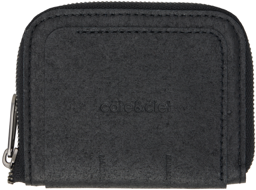 Black Zippered Wallet by Côte&Ciel on Sale