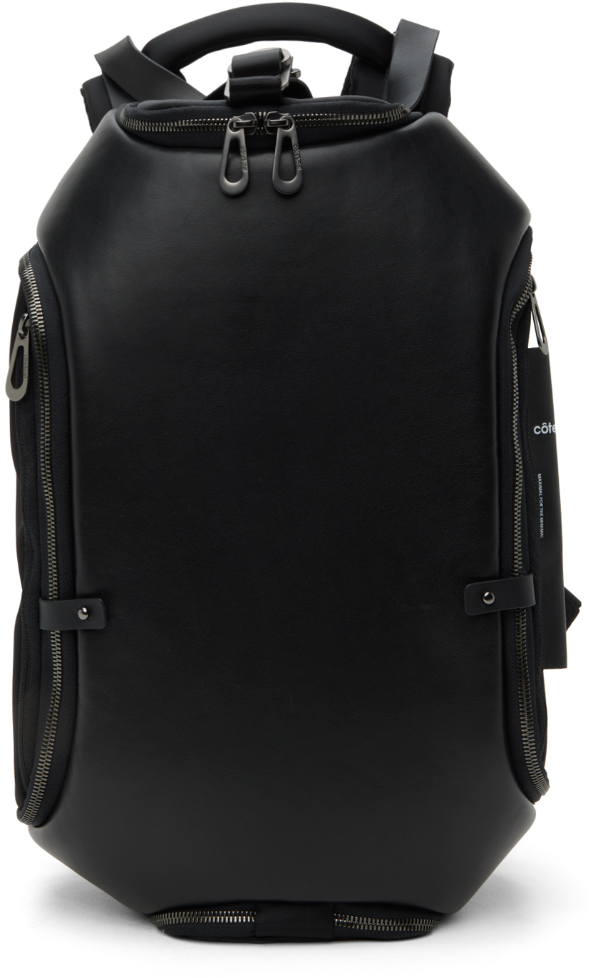 Côte&Ciel: Black Avon Leather Backpack | SSENSE