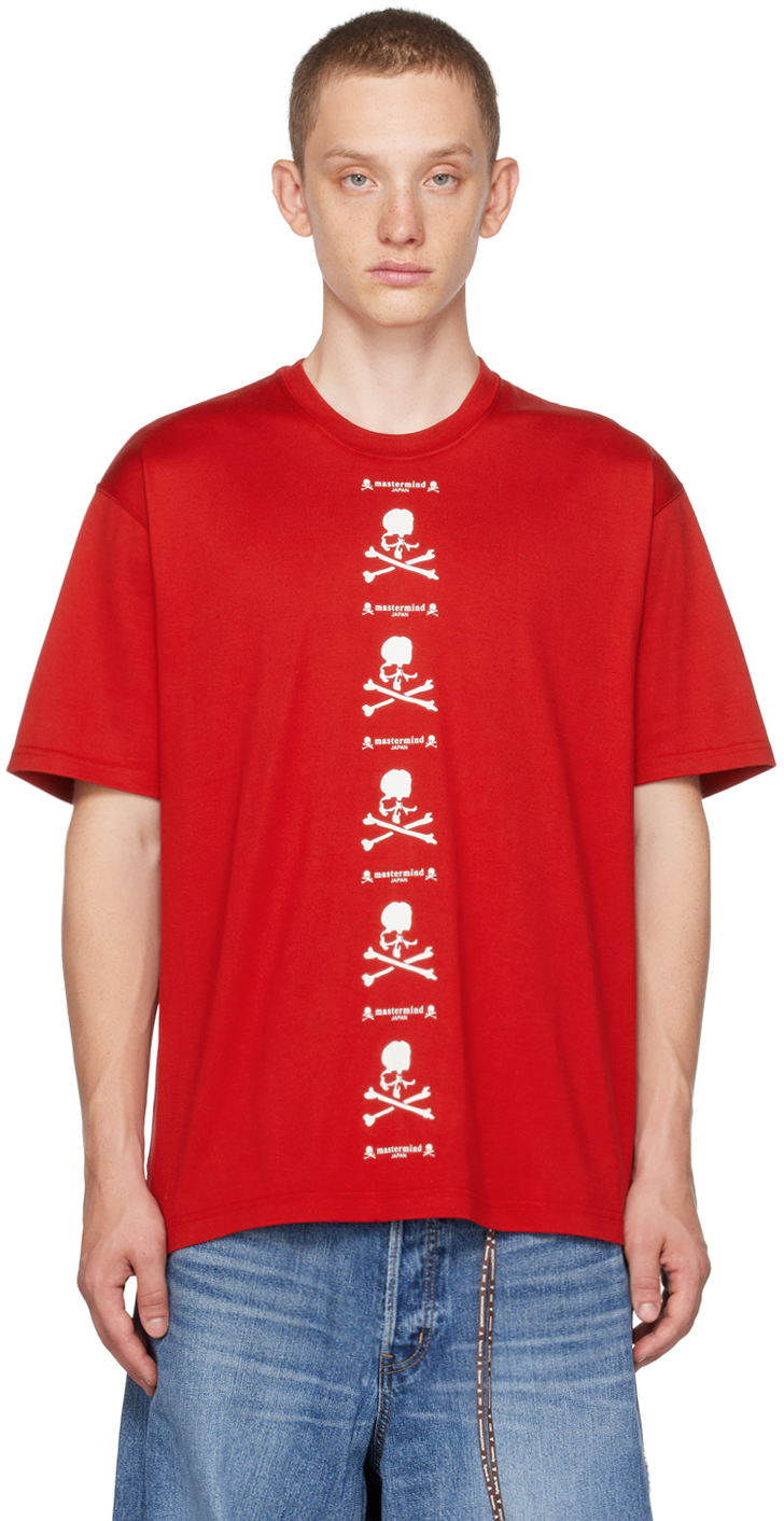 Mastermind Japan Bandana Print Shirt in Red for Men