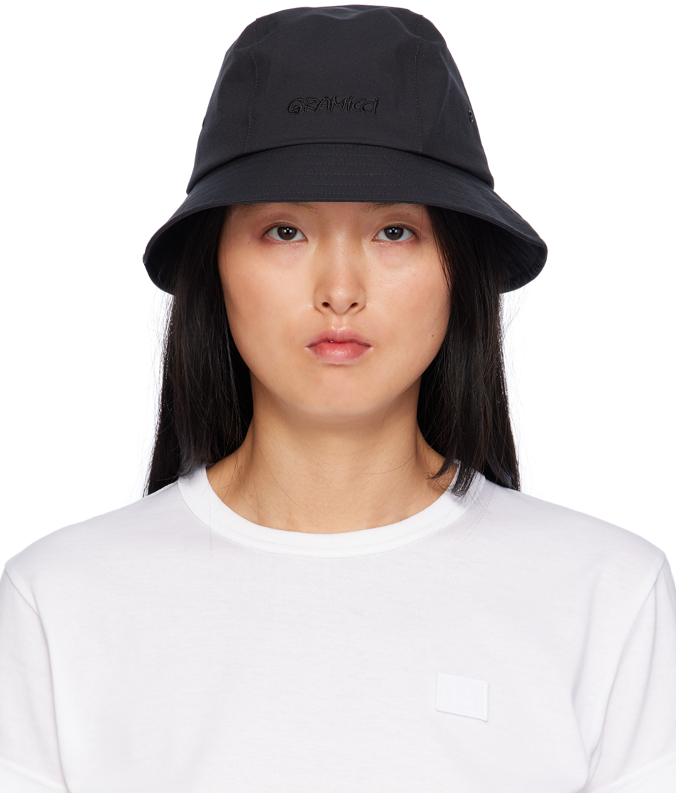 Gramicci Black Embroidered Bucket Hat