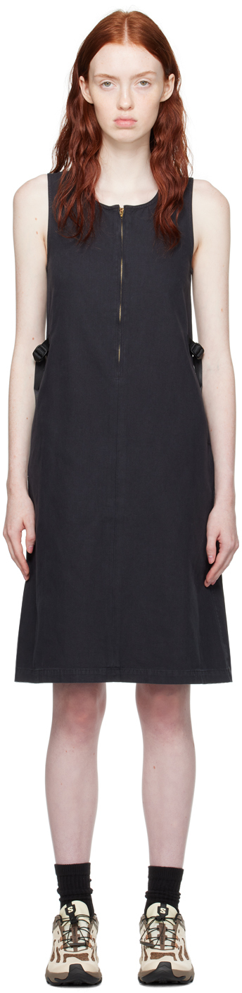 Black Cinch Belt Dress by Gramicci on Sale