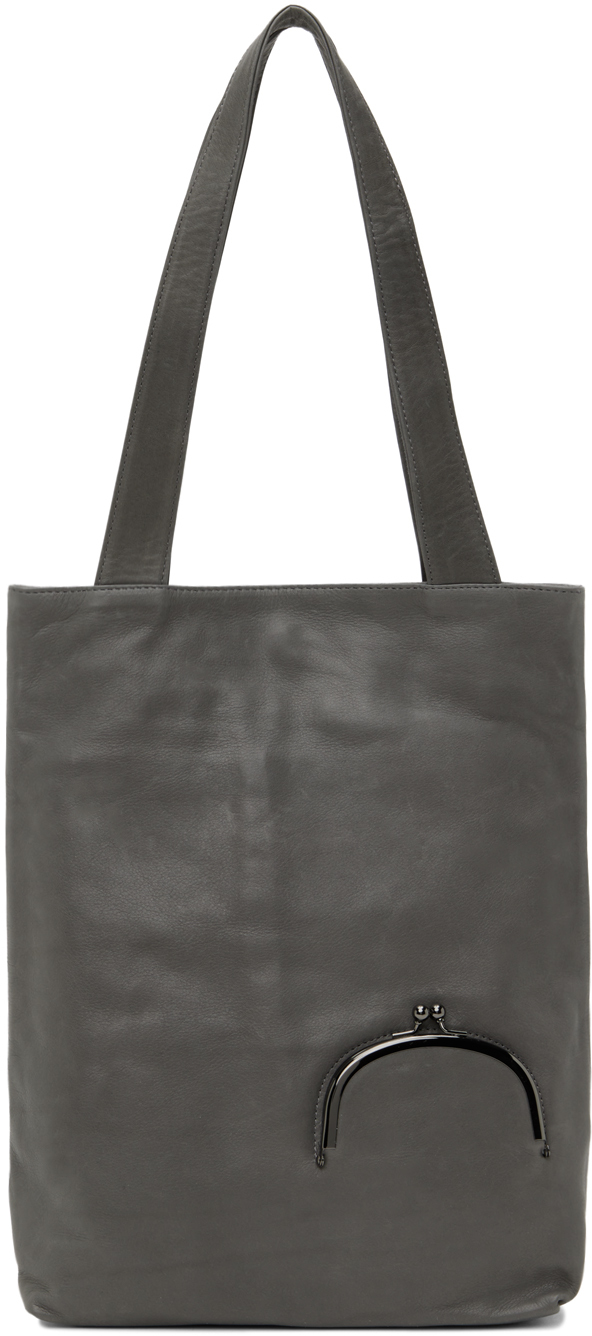 Gray discord Small Clasp Tote