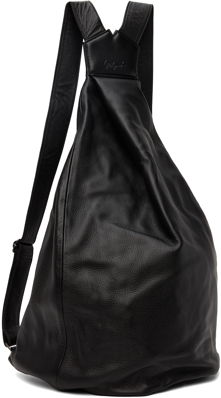 Yohji Yamamoto Black discord Big 'Y' Backpack | Smart Closet