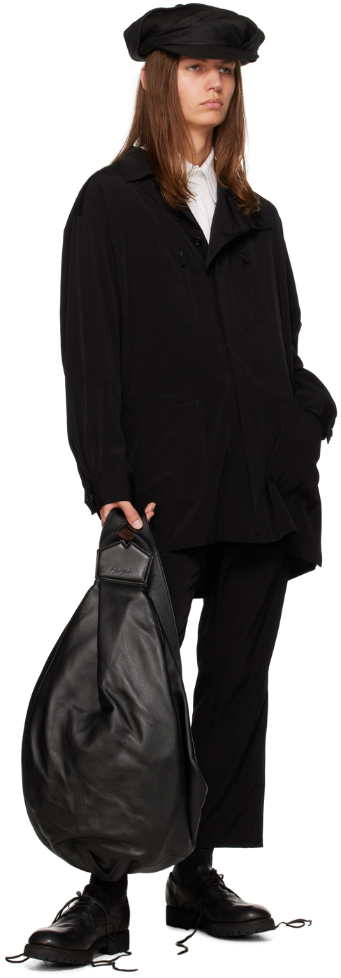 Yohji Yamamoto Black discord Big 'Y' Backpack | Smart Closet