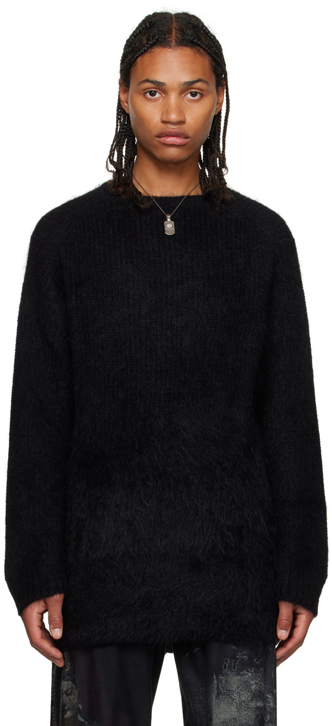 Black Hand-Brushed Sweater