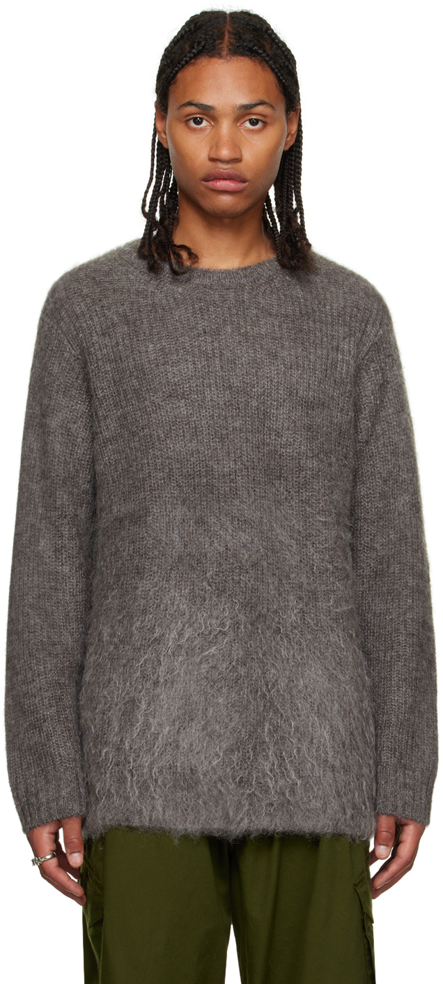 Grey clearance mohair sweater