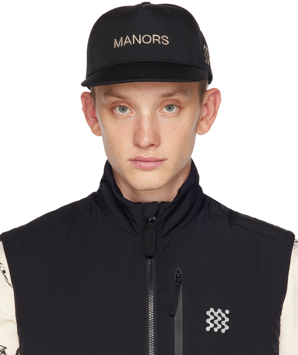 Manors Golf Black Retro Crown Cap