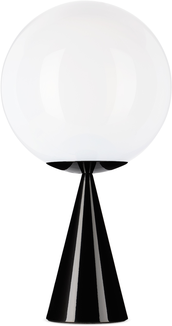 Tom Dixon Black & White Globe Fat Table Lamp In Opal