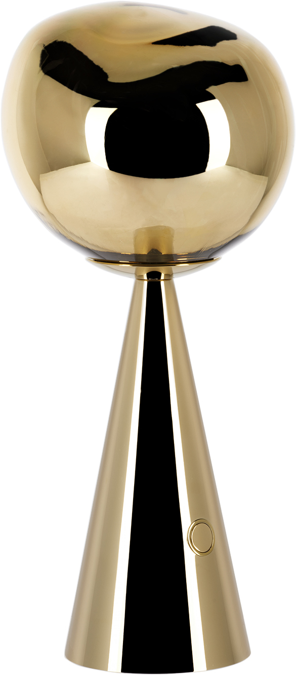 Tom Dixon Gold Melt Portable Table Lamp In Gold