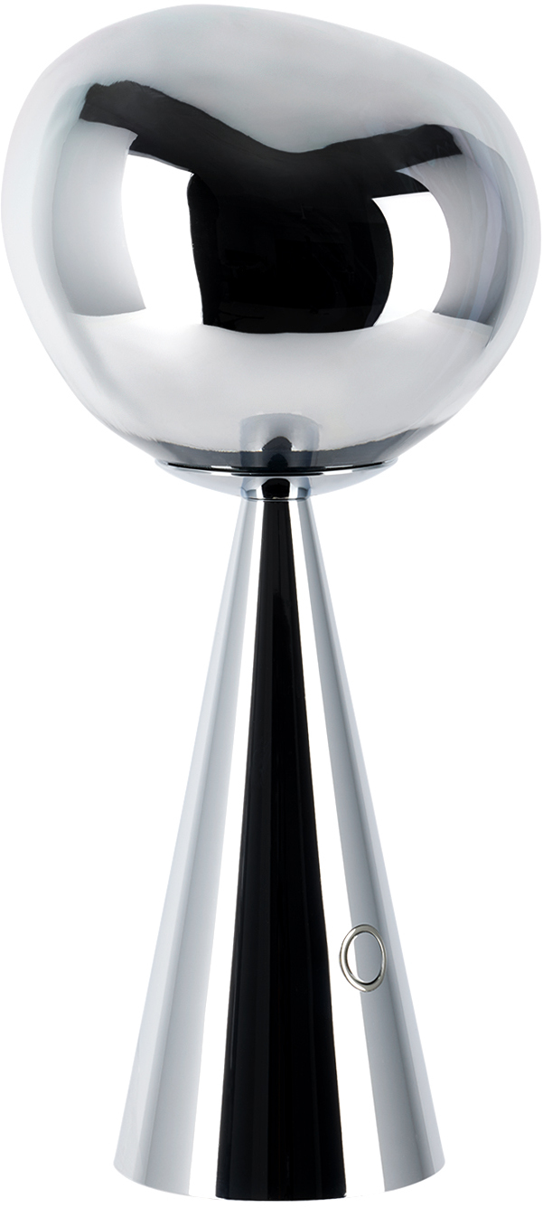 Tom Dixon Silver Melt Portable Table Lamp In Silver