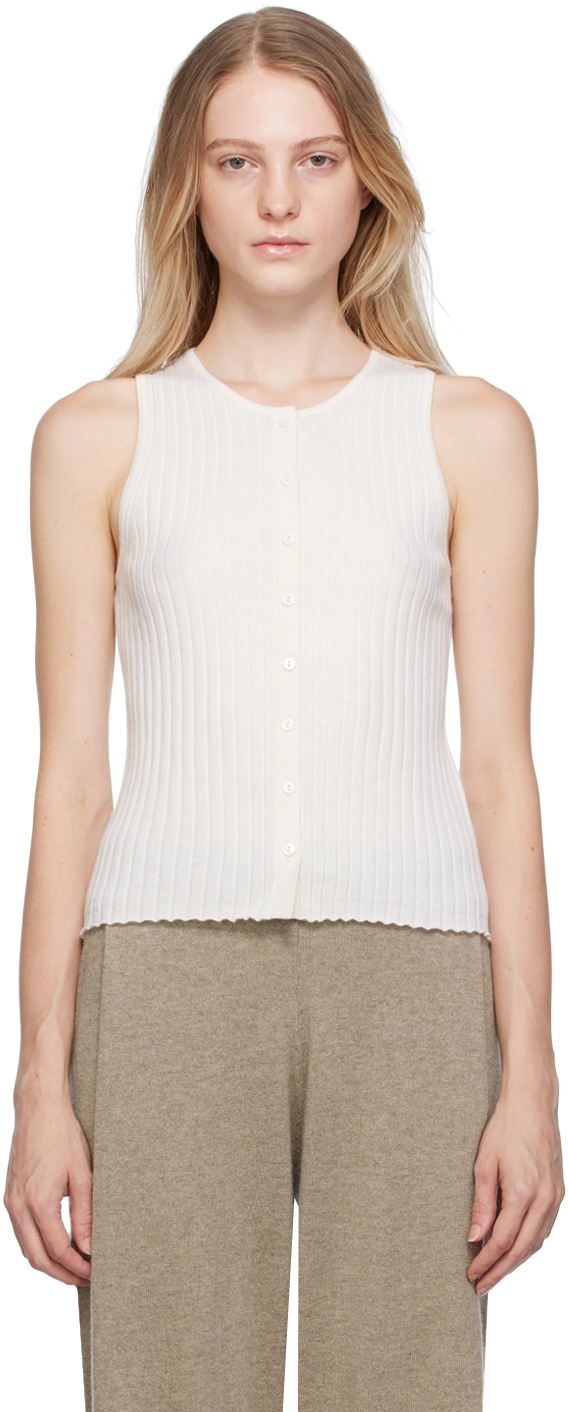 Lisa Yang Off-white 'the Cameron' Vest In Iv Ivory