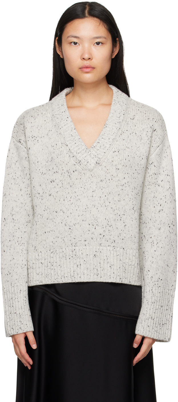 LISA YANG: Gray 'The Aletta' Sweater | SSENSE Canada
