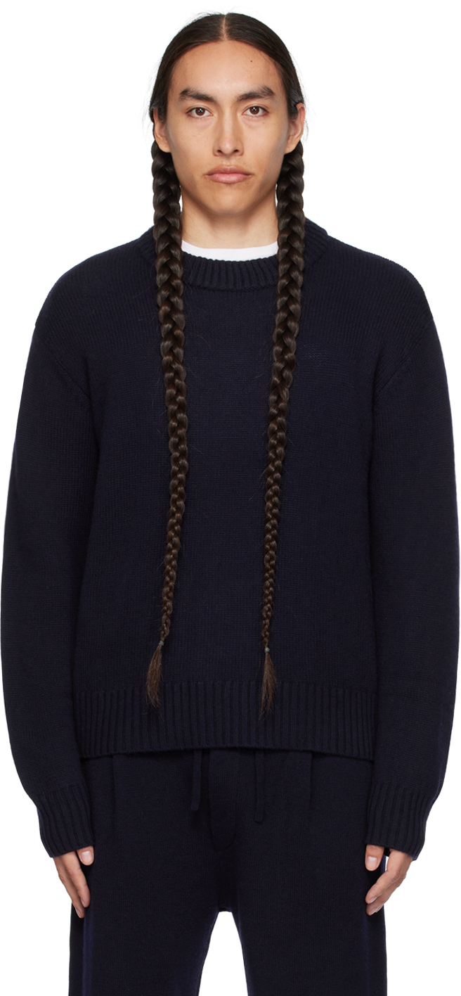 Lisa Yang Navy Clarence Sweater In Na Navy